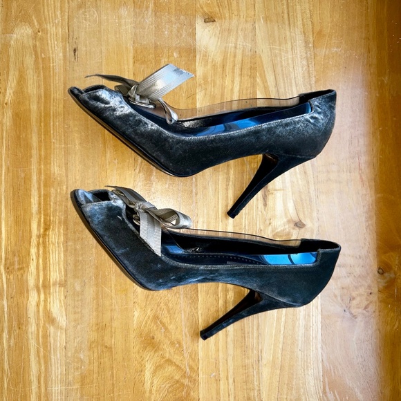 Stella McCartney velvet peep-toe heels 8.5/9.0 - Picture 10 of 14